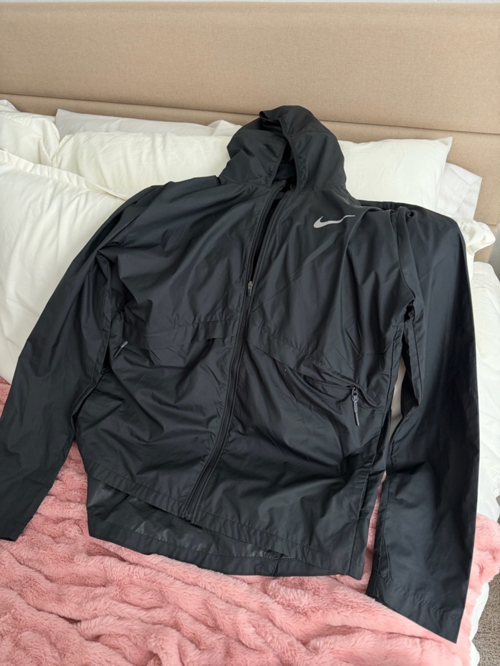 Nike Black Hooded Running Jacket